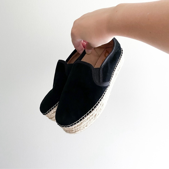 Sam Edelman Platform Espadrilles Suede Carrin shoes Size 6 Like New - Picture 3 of 11